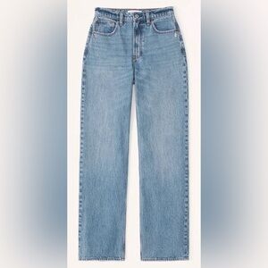 Abercrombie & Fitch High Rise Loose Jeans: Medium Wash size 26/2r